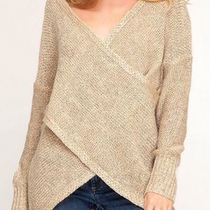 She + Sky Surplice Sweater